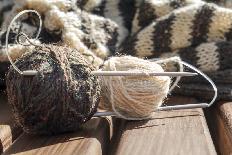 Hairs of Wool, Knitting Needles and Woolen Clothes are Prepared for