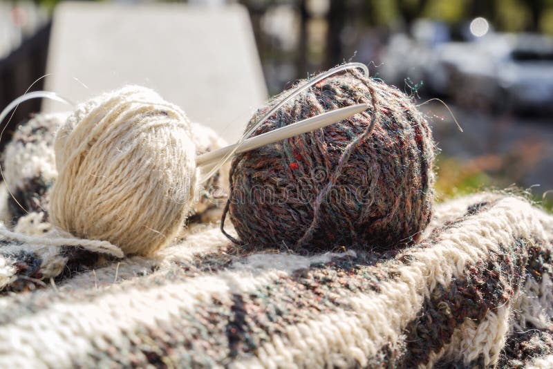 Hairs of Wool, Knitting Needles and Woolen Clothes are Prepared for