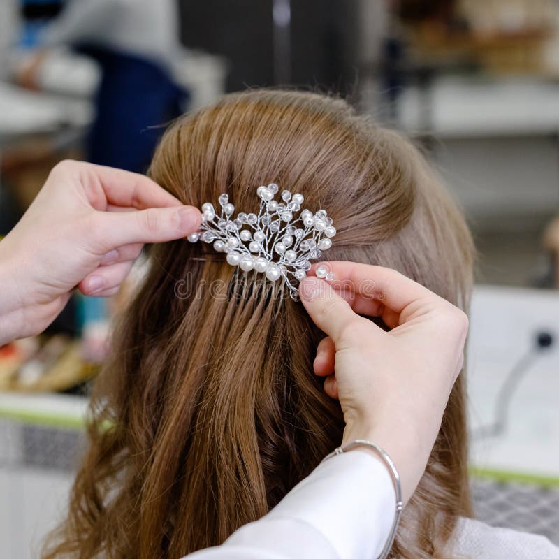 Hairstyle Back View with Hairpin. Hairdresser Making Wedding Hairstyle To Blonde Hair Woman with Long Hair in Beauty Salon Stock Image - Image of modern, beautician: 174079667 Hairstyle Back View with Hairpin. Hairdresser Making Wedding Hairstyle To Blonde Hair Woman with Long Hair in Beauty Salon Stock Image - Image of modern, beautician: 174079667
