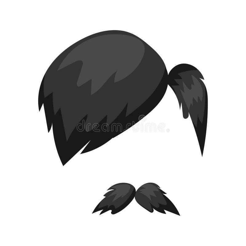 Hairstyle Beard and Hair Face Cut Mask Flat Cartoon Vector. Stock Vector -  Illustration of style, collection: 84637872
