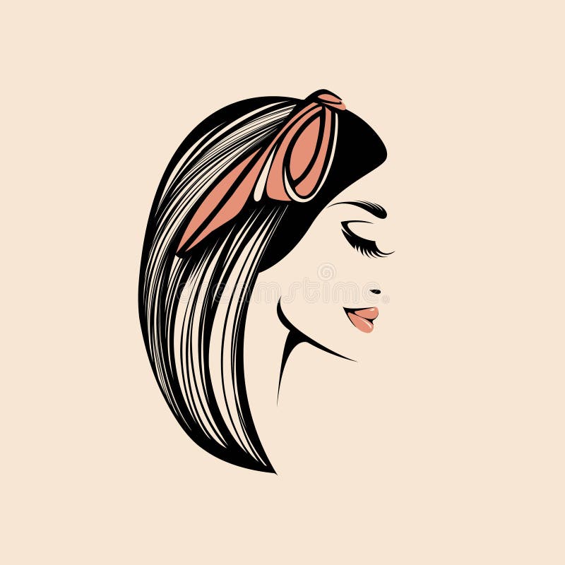 Hairstyle, Makeup Illustration. Beauty, Hair Salon, Fashion Logo. Stock  Vector - Illustration of elegant, icon: 226068590