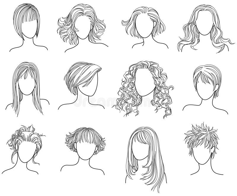 Hairstyles Stock Illustrations – 7,473 Hairstyles Stock Illustrations,  Vectors & Clipart - Dreamstime