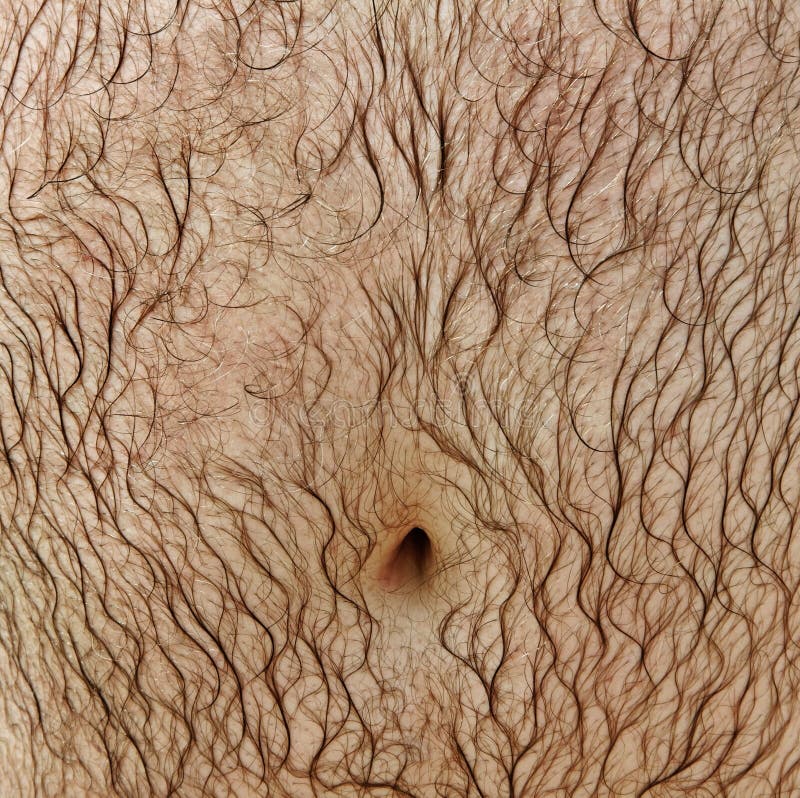 Hairy stomach. 