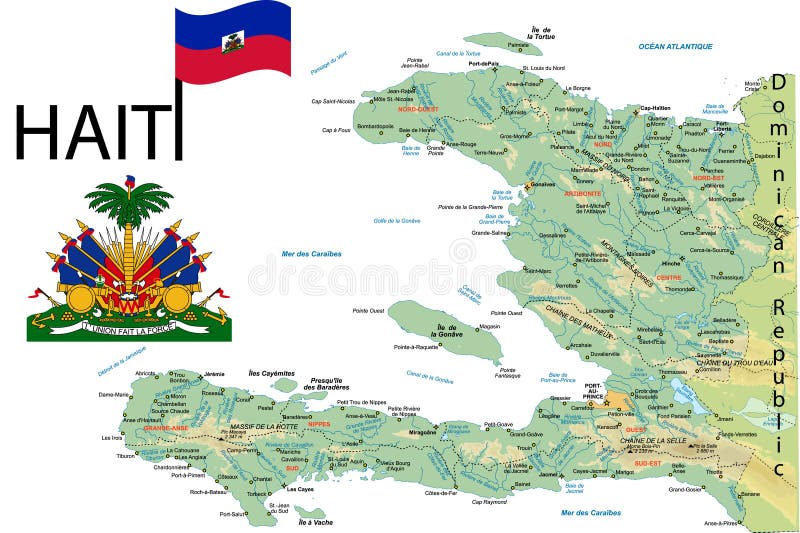 Haiti map.