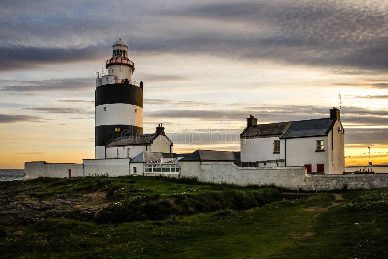 Haken-Hauptleuchtturm Wexford irland lizenzfreies stockfoto Haken-Hauptleuchtturm Wexford irland lizenzfreies stockfoto