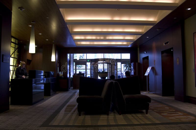 Hal van Hotel 1000 Seattle royalty-vrije stock afbeelding Hal van Hotel 1000 Seattle royalty-vrije stock afbeelding