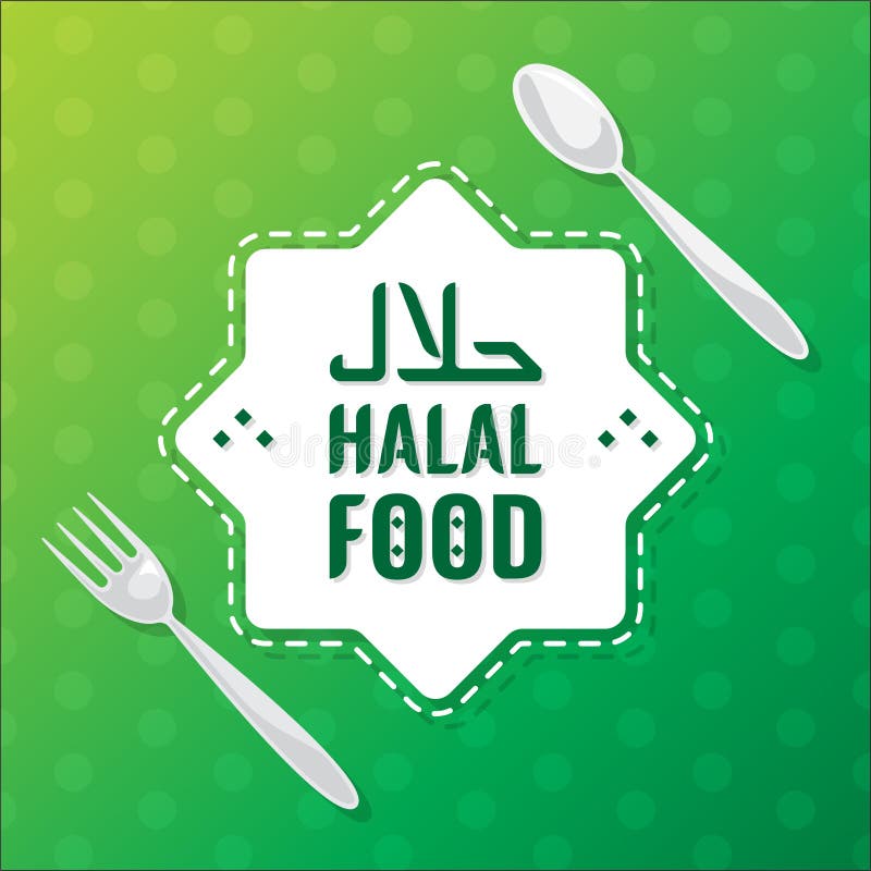 Halal food label stock vector. Illustration of badge 141983470