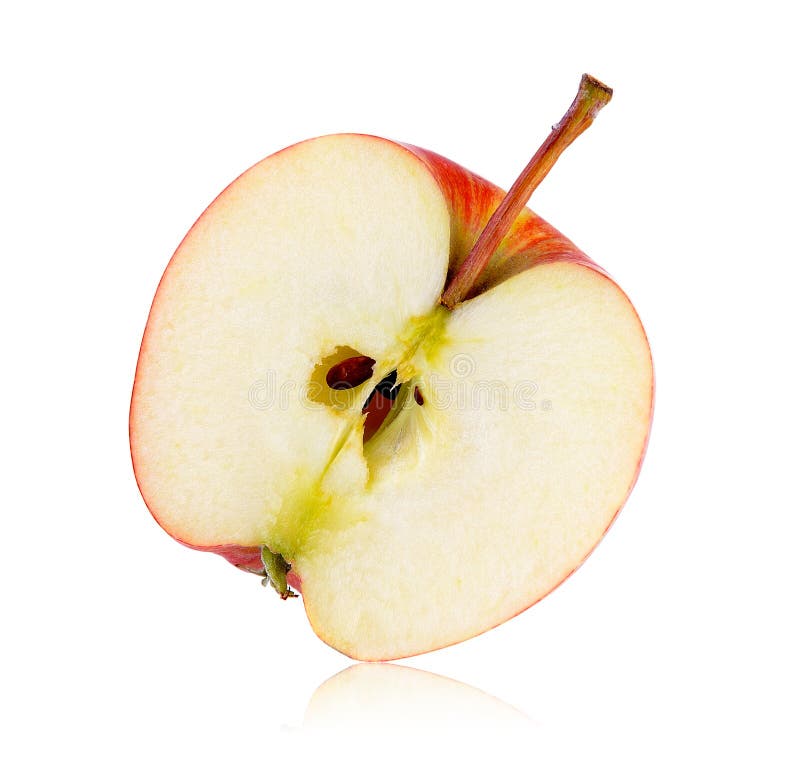 Halber Apfel stockbild. Bild von apfel, halber 16921281