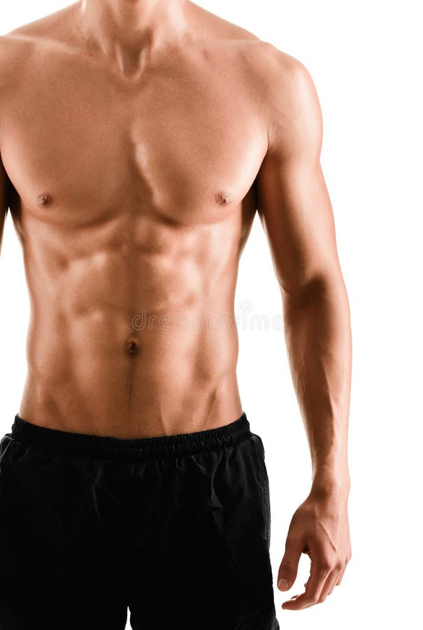 Halbe nackte sexy Karosserie des muskulösen Sportlers stockfotografie Halbe nackte sexy Karosserie des muskulösen Sportlers stockfotografie