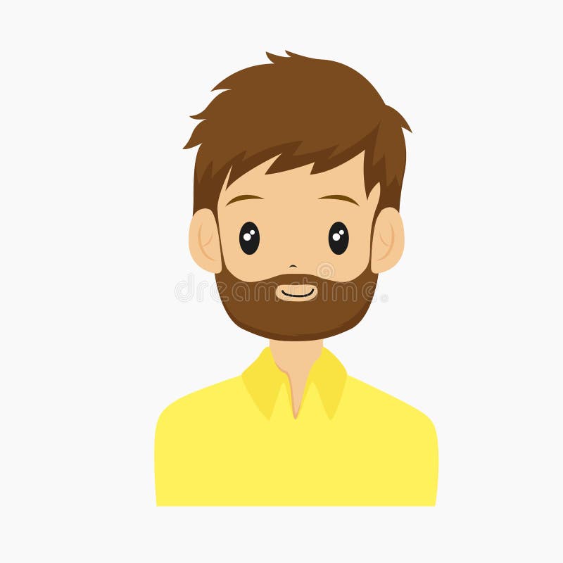 Halber Körper-bärtiger Vater Avatar Vector vektor abbildung