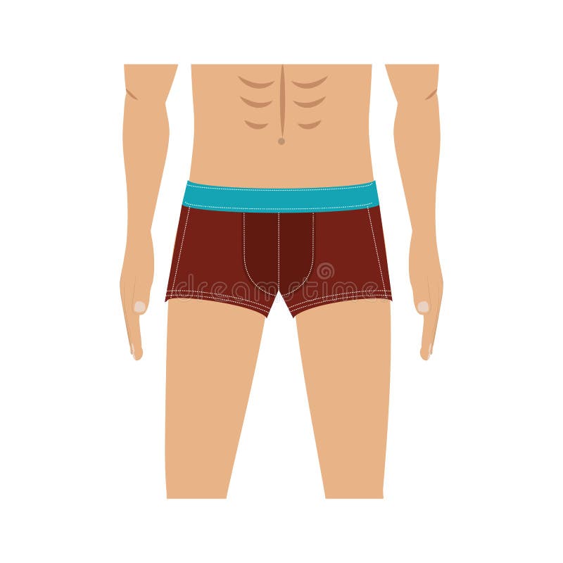 Download Half Body Men With Swimming Trunks Stock Illustration ...