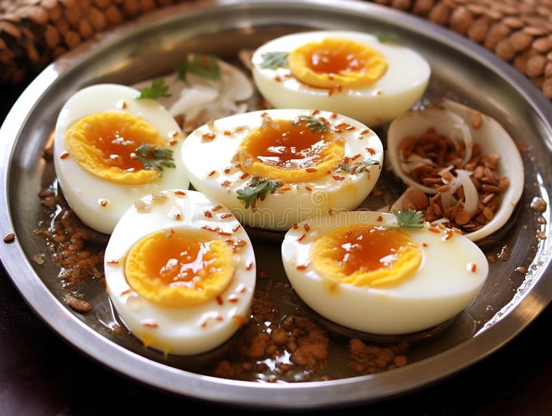 Half-Boiled Eggs vector illustration