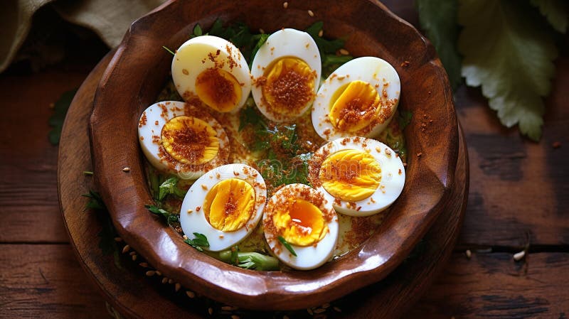 Half-Boiled Eggs stock illustration