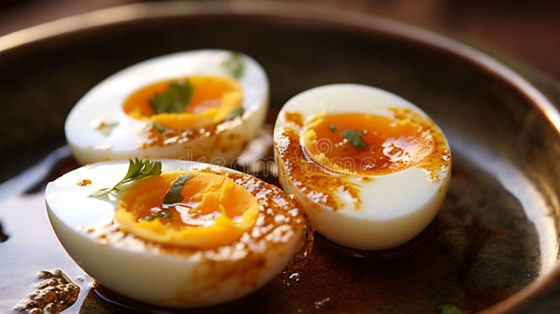 Half-Boiled Eggs stock illustration