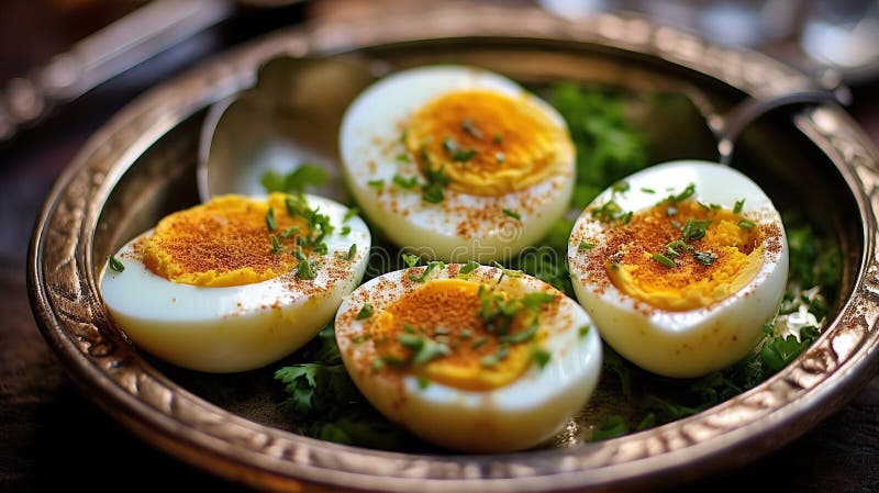 Half-Boiled Eggs stock illustration