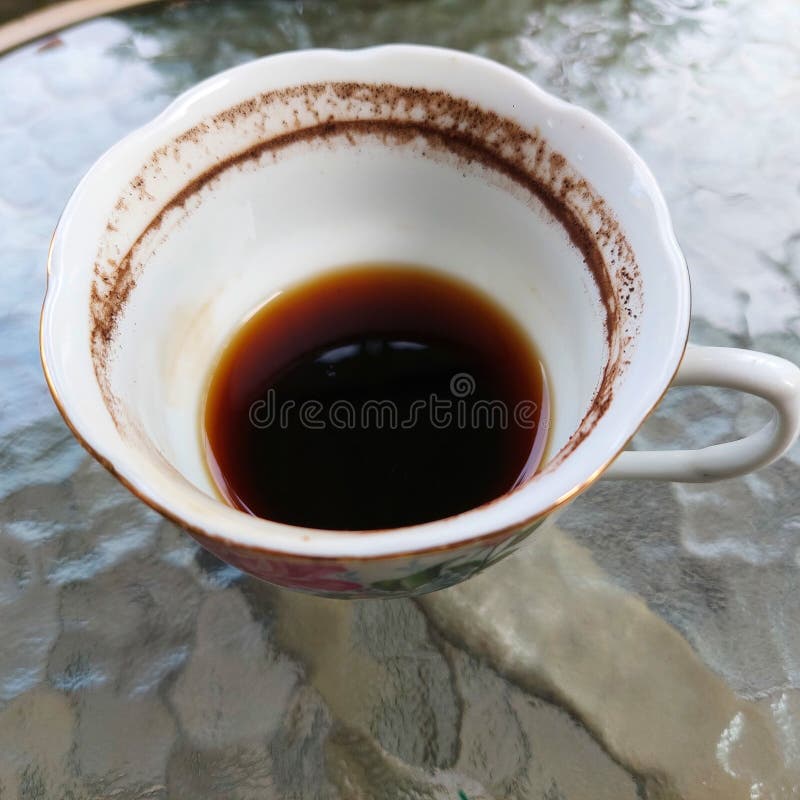 Half the Coffee that Has Been Drunk Stock Photo Image of drink, espresso 261919770