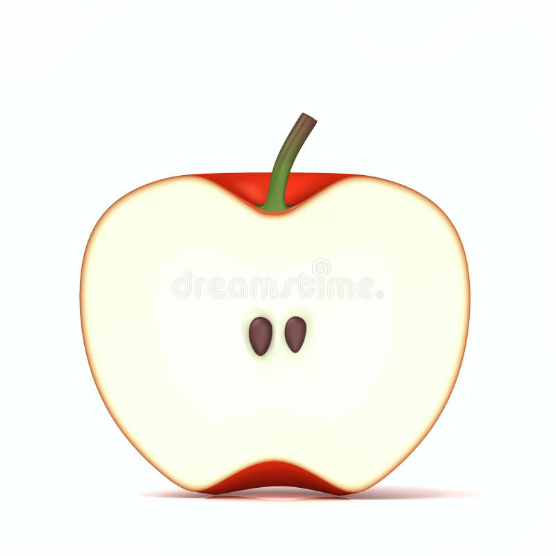 Half Cut Of Red Apple Stock Image Image Of Green Sweet