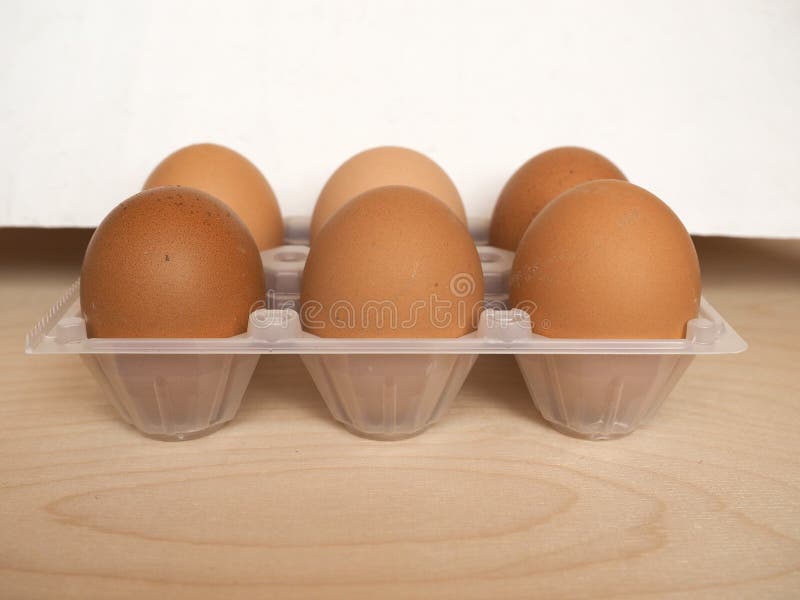 Half dozen eggs carton stock photo. Image of nutrition 178754678