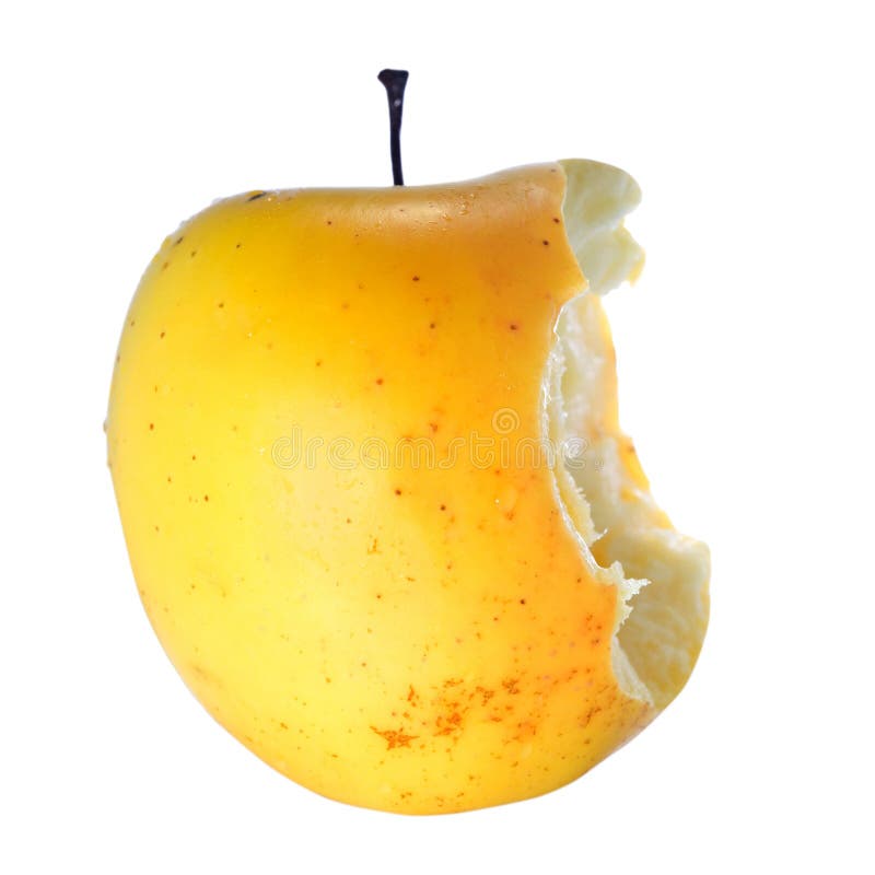 Half eaten apple stock image. Image of healthy, single 7905969