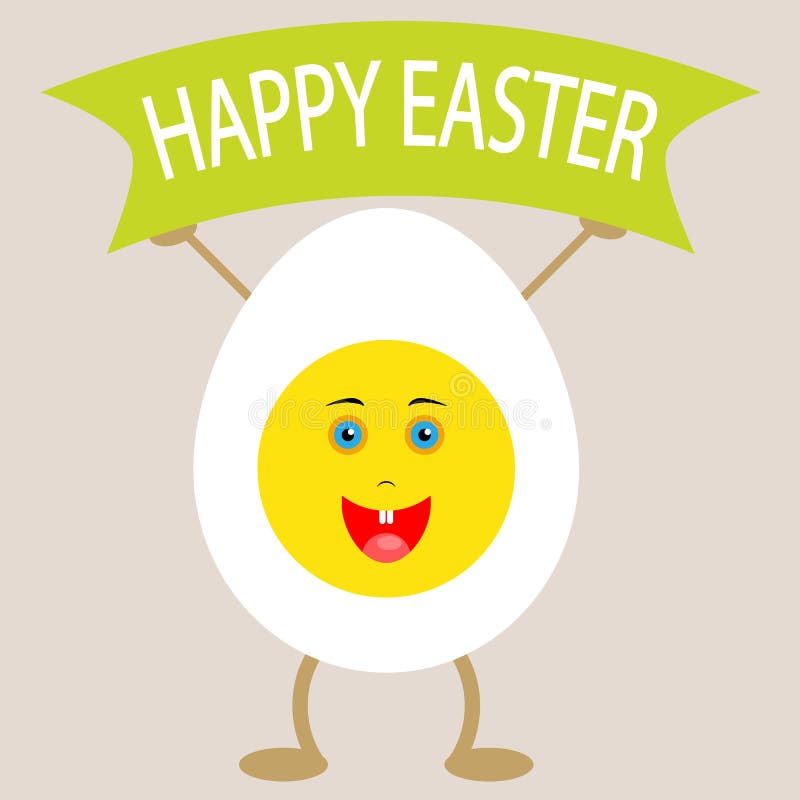 Half an Egg for Happy Easter Stock Vector Illustration of cooking