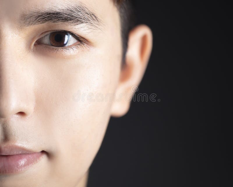 Half Face of Handsome Young Men Stock Photo Image of lifestyle, young