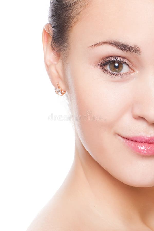 Half of female face royalty free stock images