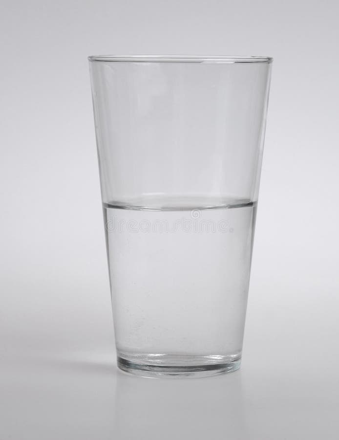 Half Full or Empty Glass of Water Stock Image Image of clear