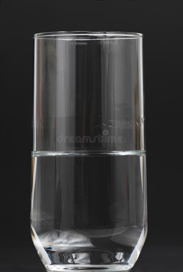 Half full water glass stock image. Image of full, water 8419569