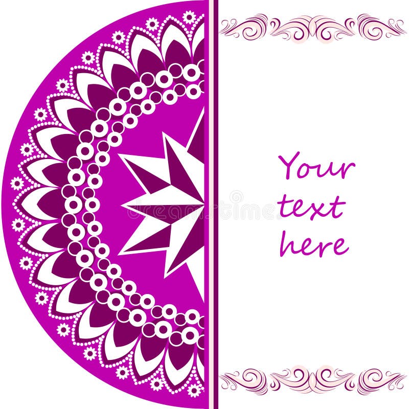 Download Half Mandala With Place For Your Text Stock Vector ...