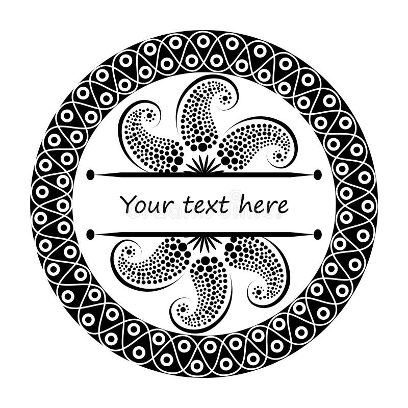 Download Half Mandalas With Place For Your Text Stock Vector ...