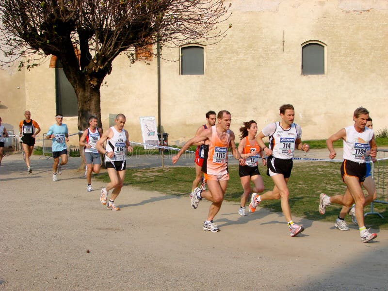 HalfMarathon Race in Vigevano, Italy Editorial Stock Photo Image of