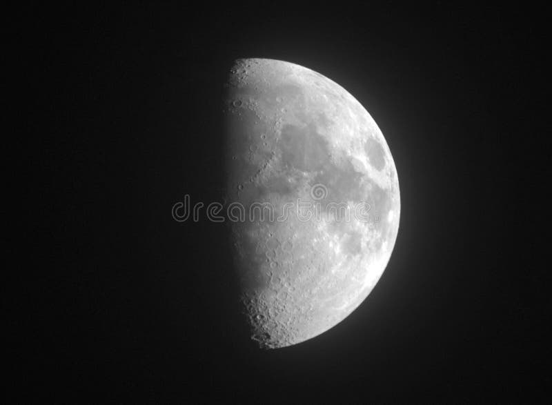 Half of moon royalty free stock photography