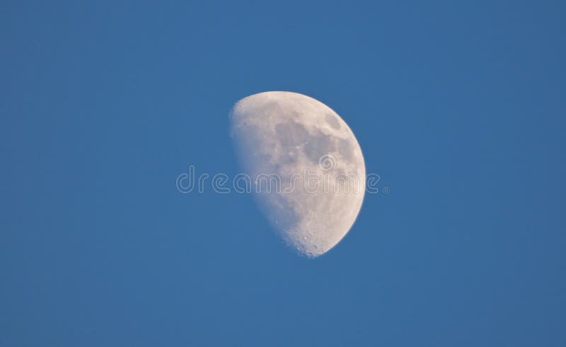 Close up Moon with Blue Sky - UK stock images Close up Moon with Blue Sky - UK stock images