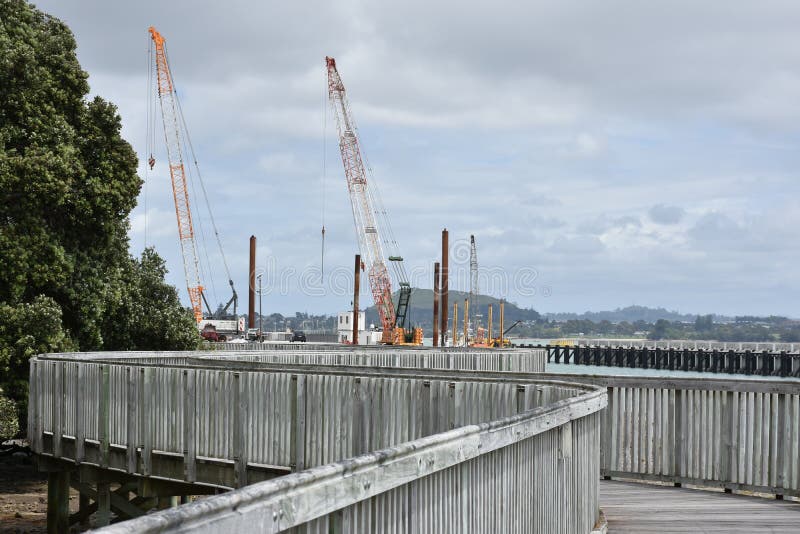Marina with a Wooden Boat Moored on the Shore. Stock Image Image of