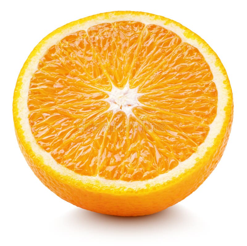 Half Orange Citrus Fruit Isolated On White Stock Image Image Of