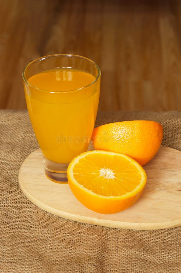 Half of Orange Juice and a Glass Top View Stock Photo Image of health