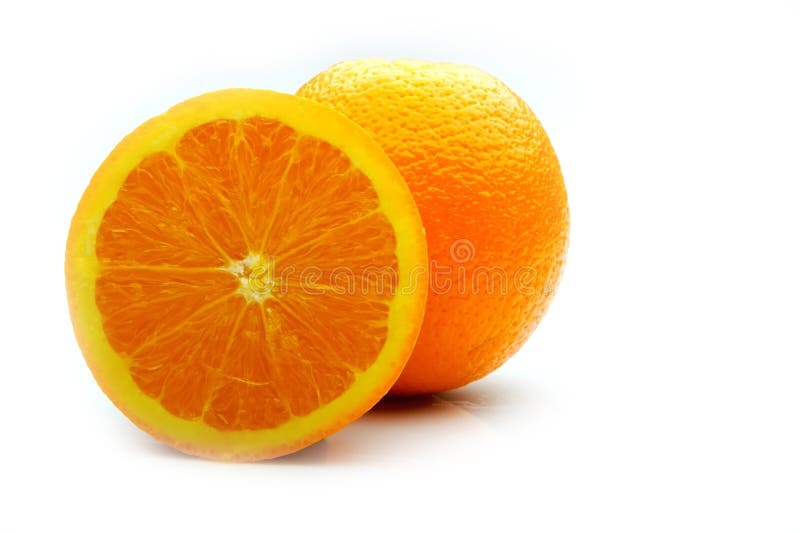 Half an orange with peel