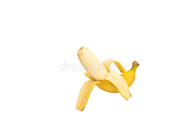 Half peeled ripe banana stock image. Image of vivid - 237380569