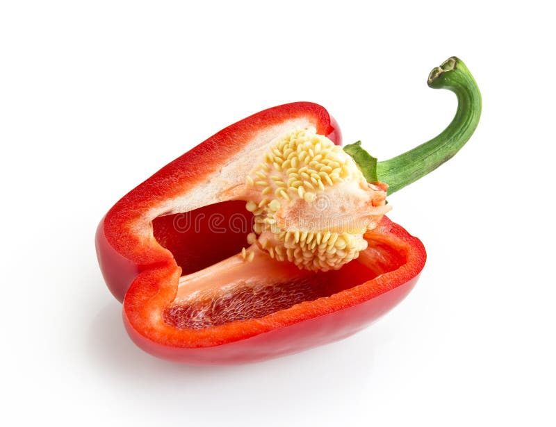 Half pepper with clipping path