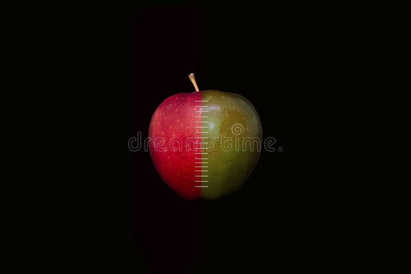 Half Red and Half Green Apple Stock Image Image of freshness, closeup
