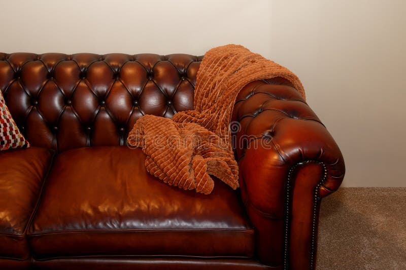 Half of Shiny Leather Couch Stock Image Image of decor, sofa 271756045