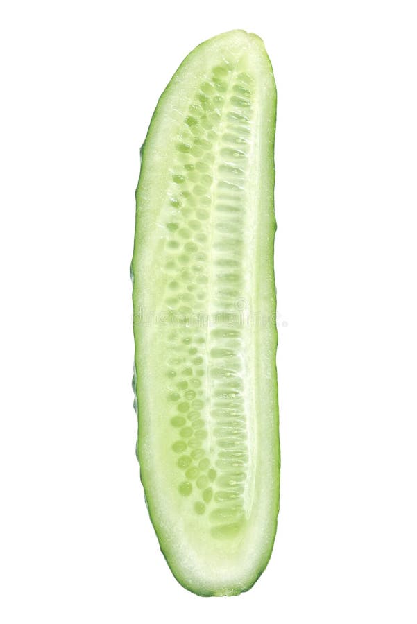 Half of sliced cucumber