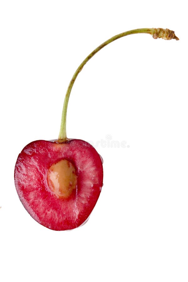 Half of sweety cherry