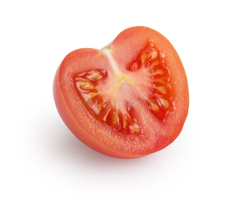 Half Cut Sliced of Fresh Tomato on Wood Table Stock Image Image of