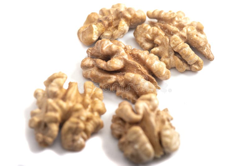 Half of the Walnut Kernels. Walnut Insides. Healthy Diet. Ingredients