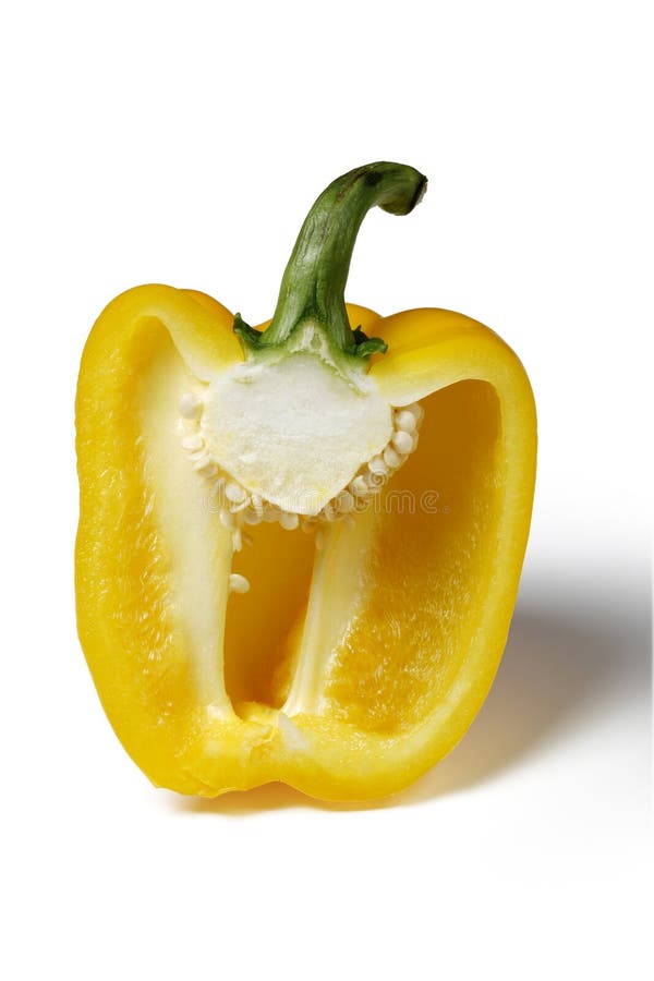 Half yellow bell pepper