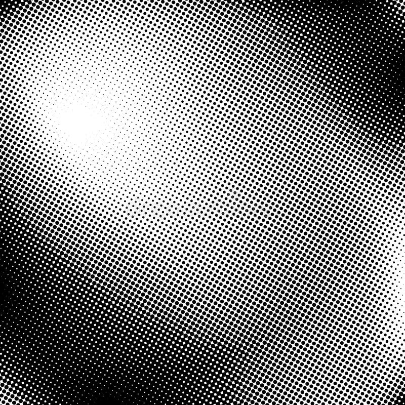 Halftone background. Grunge halftone pop art texture. White and black abstract wallpaper. Geometric retro vector royalty free illustration