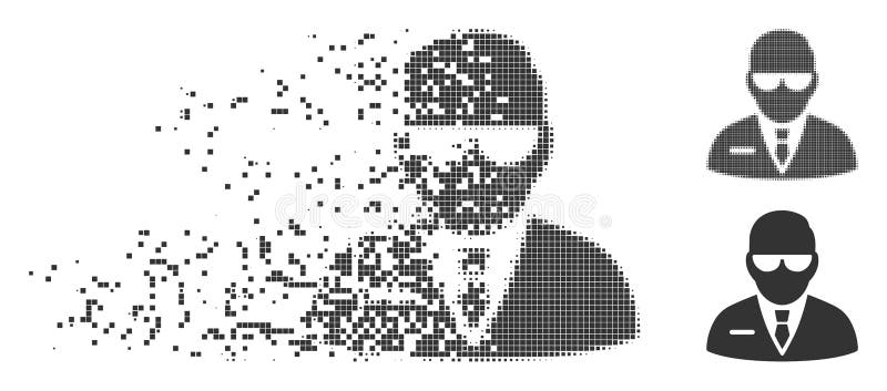 Halftone Belangrijkste Pictogram van het Destructedpixel royalty-vrije illustratie