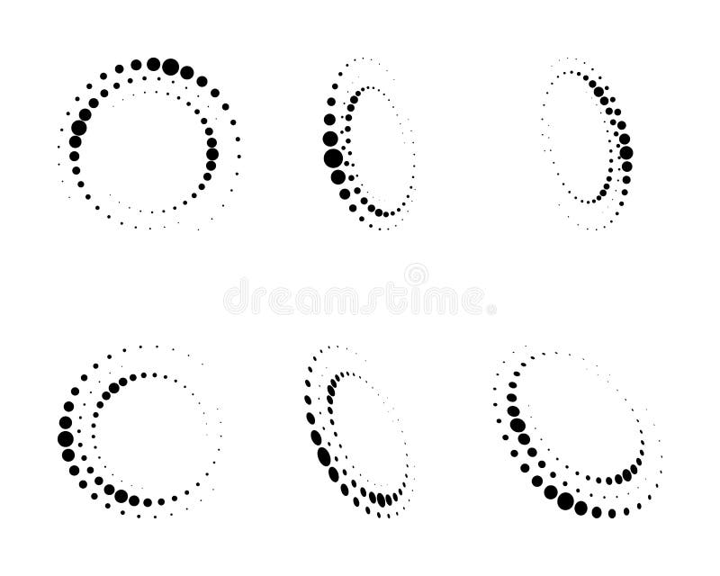 Halftone Circle Frame Abstract Dots Logo Emblem Design Element