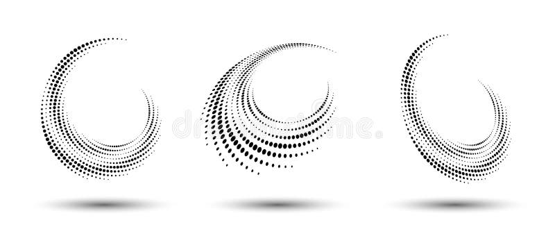 Halftone Circle Frame Abstract Dots Logo Emblem Design Element